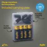 Aqiila Oplaadbare USB-C Batterijen AA 2000mAh 4-pack — productfoto 7