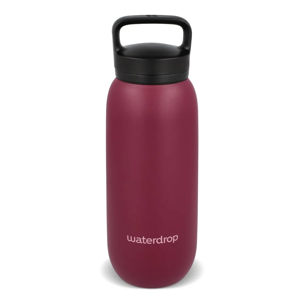 Waterdrop All-Purpose Thermo Fles met Drinktuit Dop 600ml bordeaux - Bidons & Shakers Waterdrop All-Purpose Thermo Fles met Drinktuit Dop 600ml, bordeaux