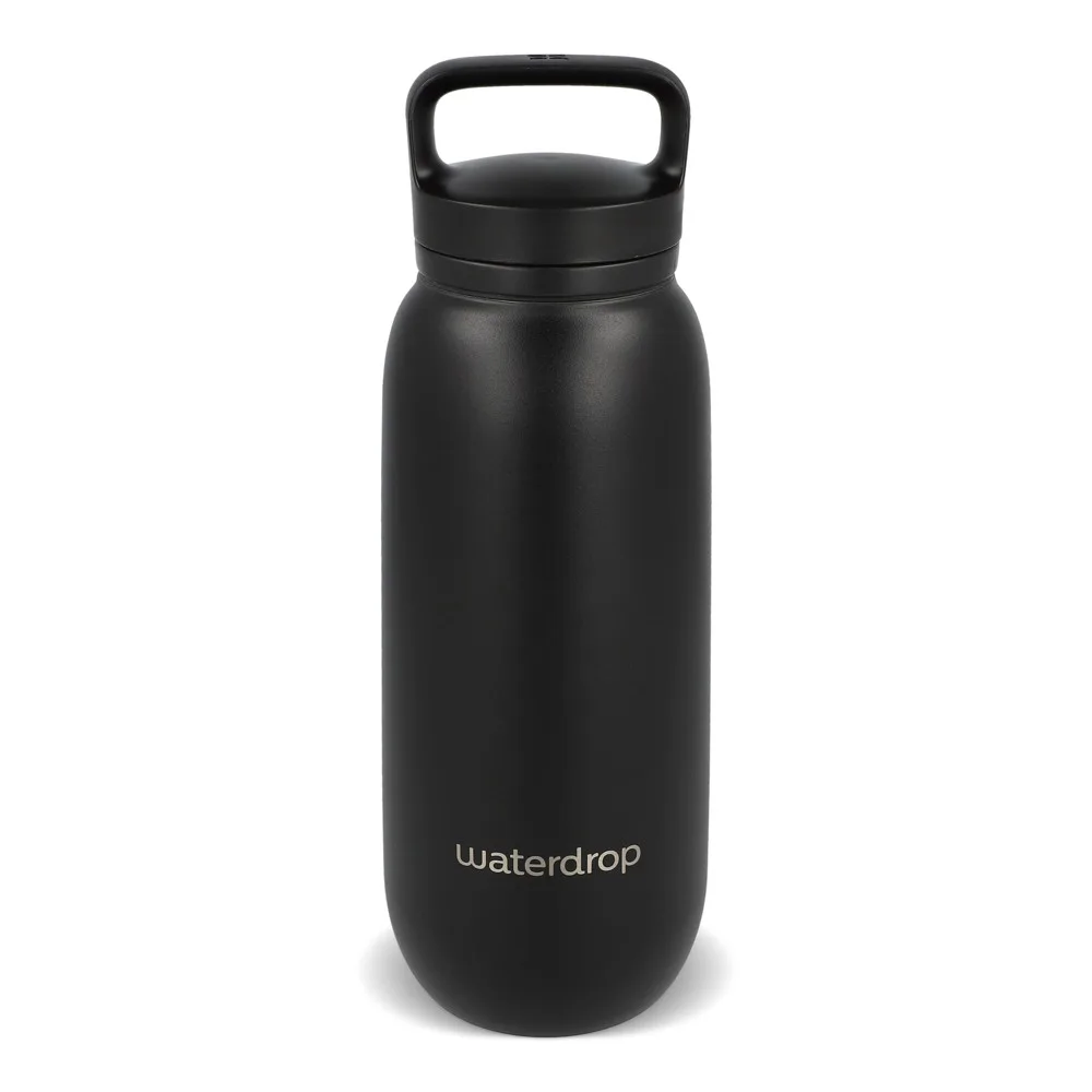 Waterdrop All-Purpose Thermo Fles met Drinktuit Dop 600ml zwart - Bidons & Shakers Waterdrop All-Purpose Thermo Fles met Drinktuit Dop 600ml, zwart