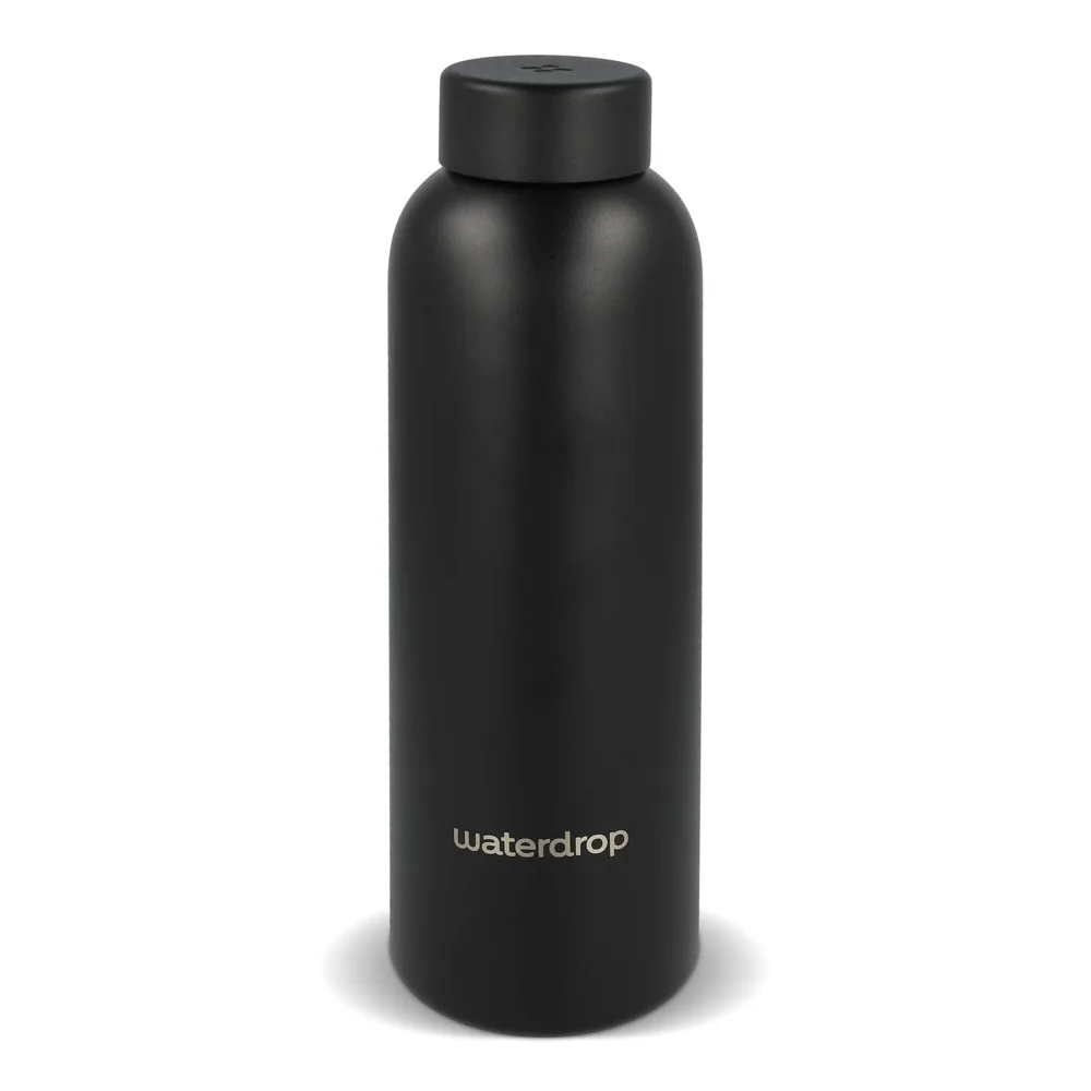 Waterdrop Roestvrijstalen Fles met Stalen dop 600ml productfoto 2 - Hidalgo-werbeartikel Waterdrop Roestvrijstalen Fles met Stalen dop 600ml — productfoto 2