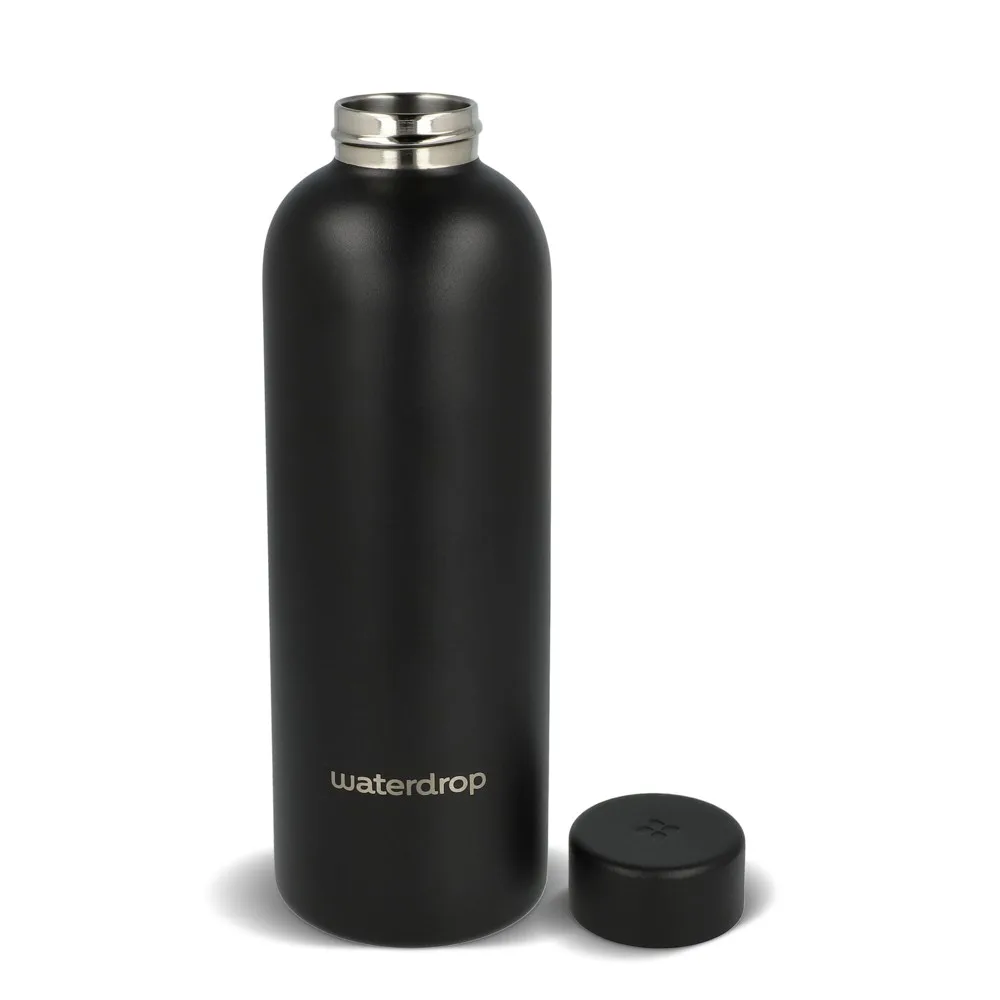 Waterdrop Roestvrijstalen Fles met Stalen dop 600ml productfoto 3 - Hidalgo-werbeartikel Waterdrop Roestvrijstalen Fles met Stalen dop 600ml — productfoto 3