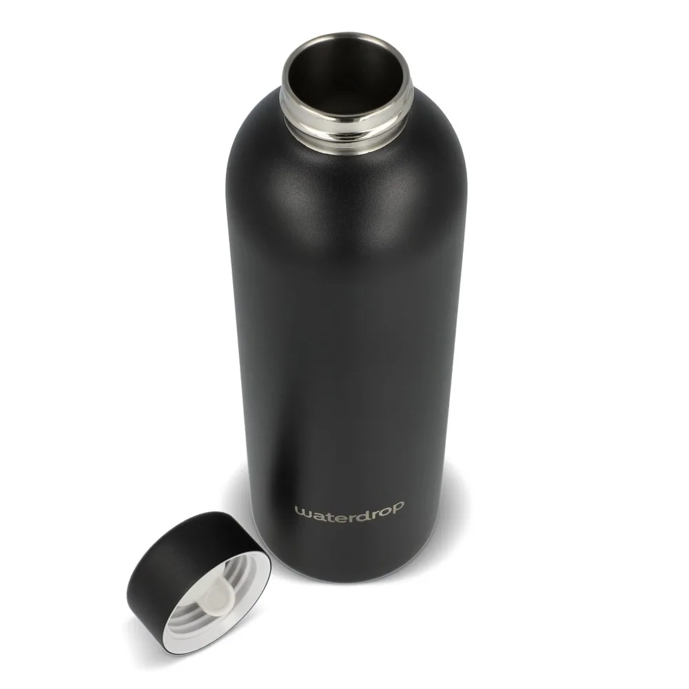 Waterdrop Roestvrijstalen Fles met Stalen dop 600ml productfoto 4 - Hidalgo-werbeartikel Waterdrop Roestvrijstalen Fles met Stalen dop 600ml — productfoto 4