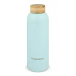 Waterdrop Roestvrijstalen Fles met Bamboe dop 600ml pastel blauw - Bidons & Shakers Waterdrop Roestvrijstalen Fles met Bamboe dop 600ml, pastel blauw