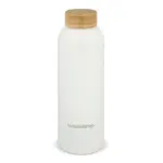 Waterdrop Roestvrijstalen Fles met Bamboe dop 600ml wit - Bidons & Shakers Waterdrop Roestvrijstalen Fles met Bamboe dop 600ml, wit