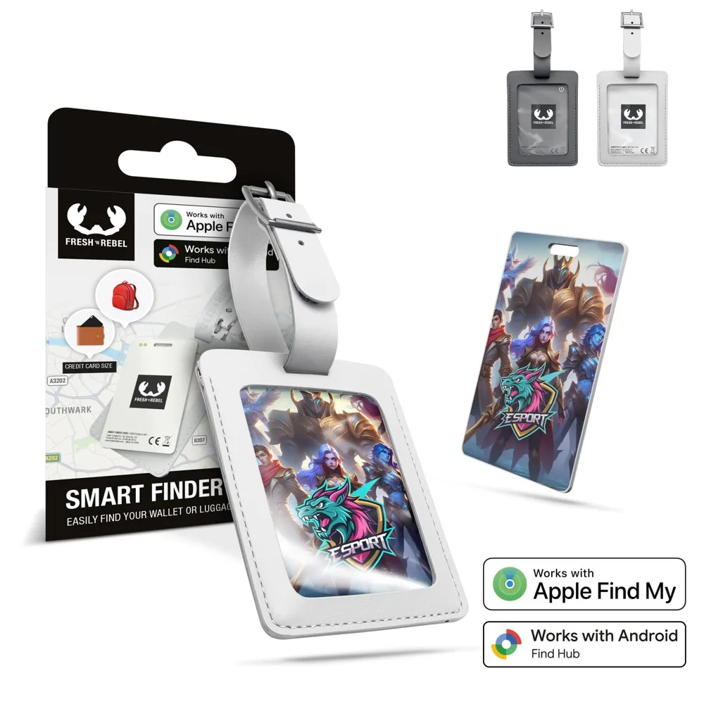 Fresh 'n Rebel Kaart Finder met Bagagelabel voor Apple en Google