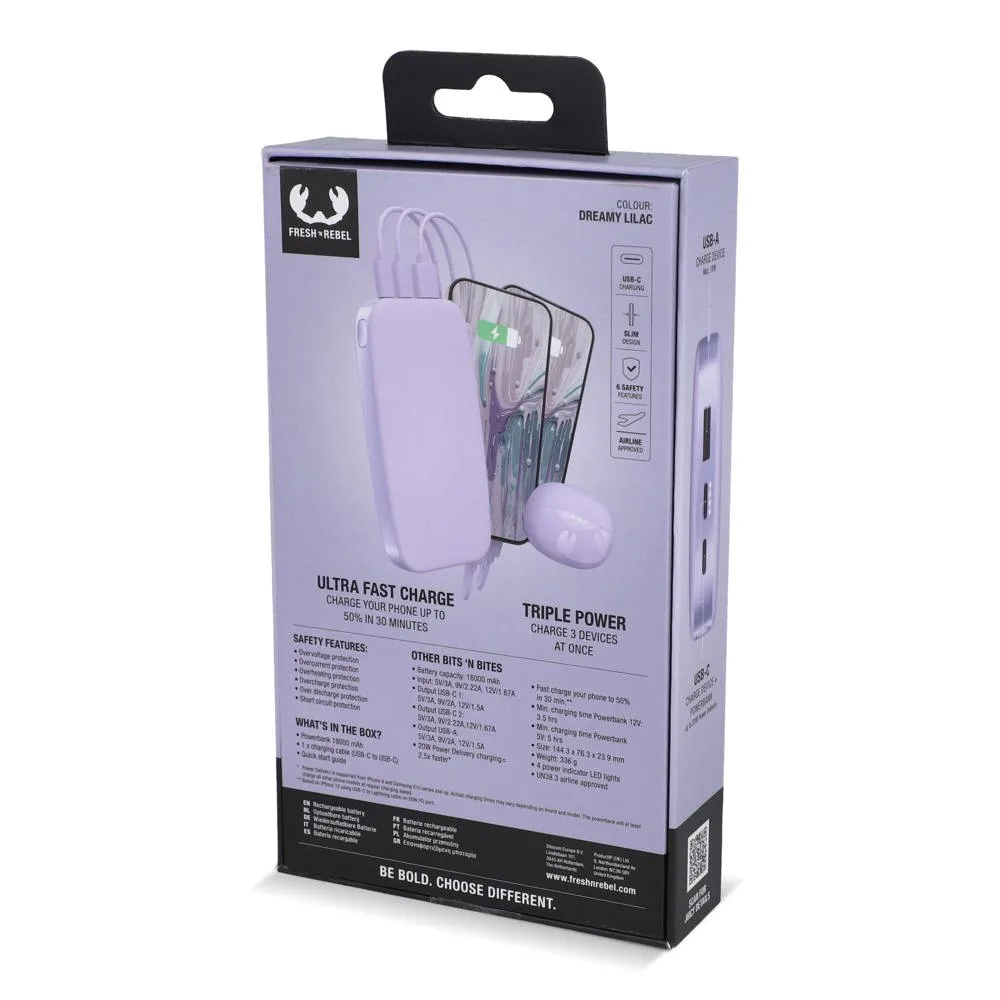 2PB18100 | Fresh n Rebel Powerbank 18000mAh USB-C Fast Charging 20W productfoto 14 - Hidalgo 2PB18100 | Fresh 'n Rebel Powerbank 18000mAh USB-C Fast Charging 20W — productfoto 14