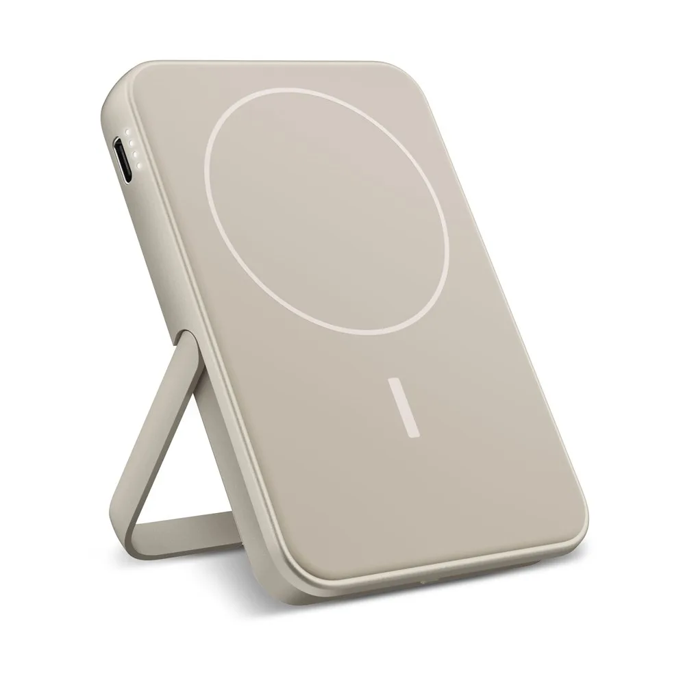 2PBM5000| Fresh n Rebel Geschikt voor MagSafe Draadloze Powerbank 5000mAh beige - Hidalgo 2PBM5000| Fresh 'n Rebel Geschikt voor MagSafe Draadloze Powerbank 5000mAh, beige