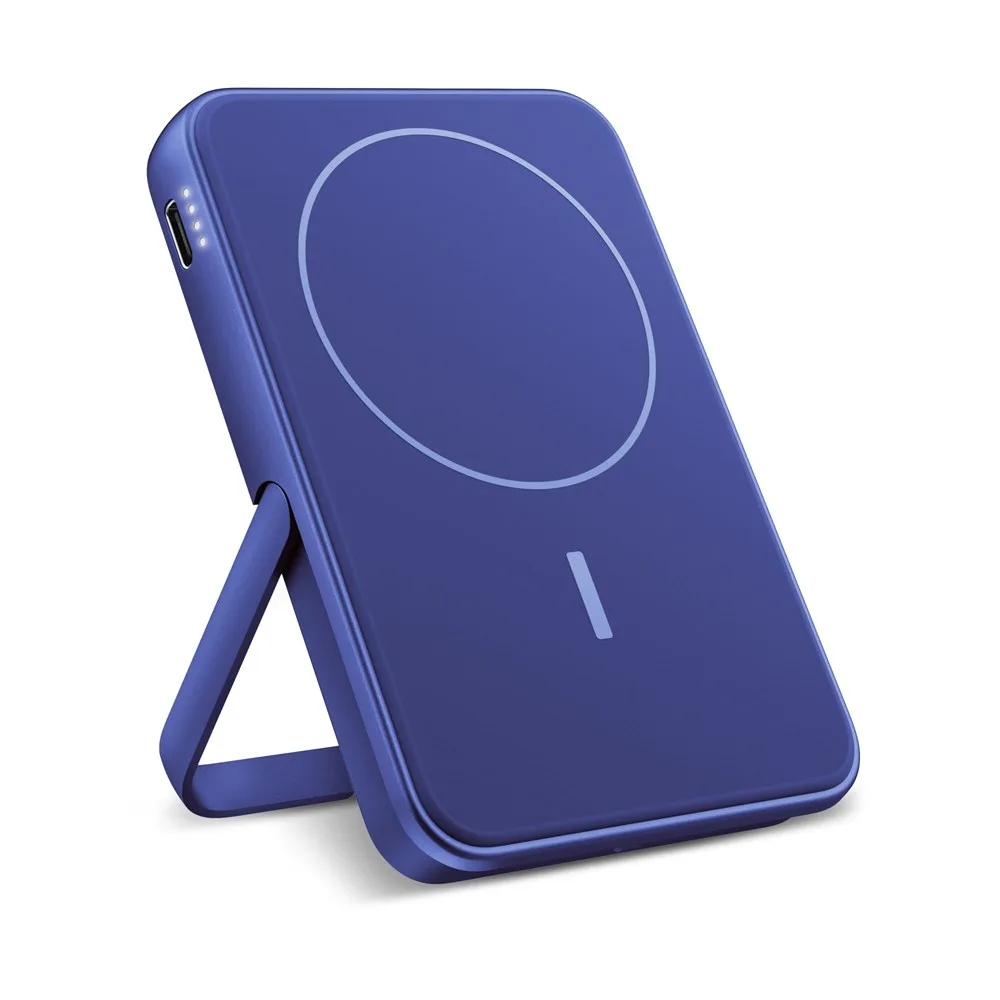 2PBM5000| Fresh n Rebel Geschikt voor MagSafe Draadloze Powerbank 5000mAh blauw - Hidalgo 2PBM5000| Fresh 'n Rebel Geschikt voor MagSafe Draadloze Powerbank 5000mAh, blauw