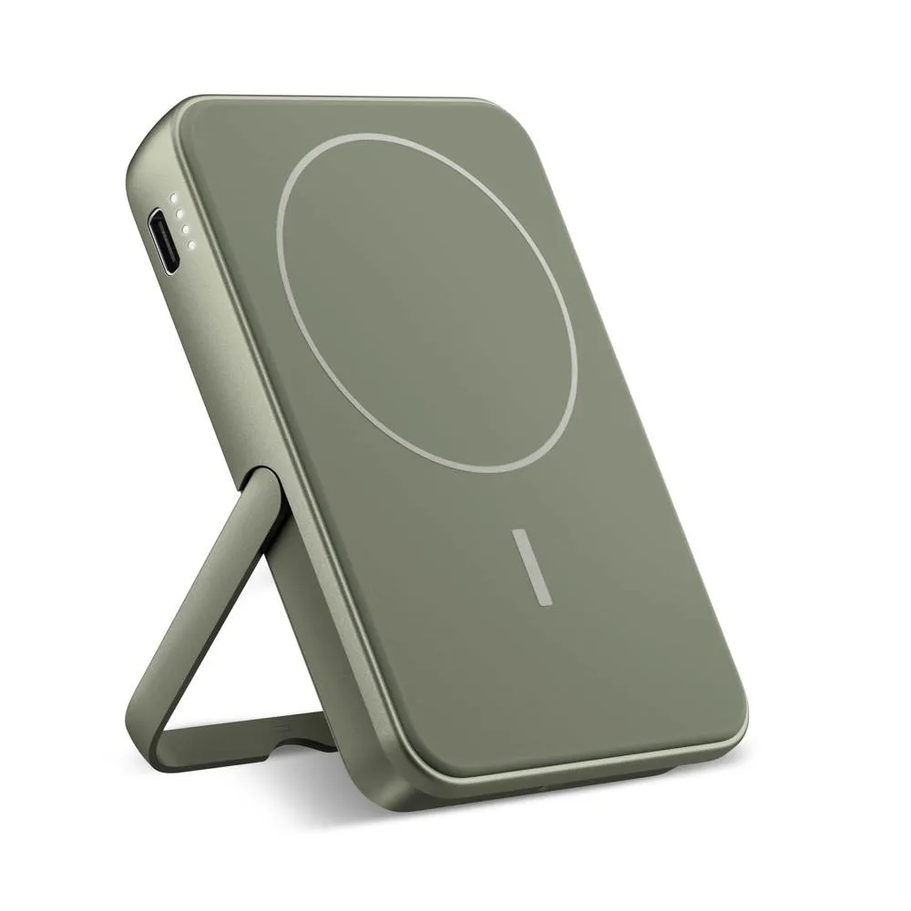 2PBM5000| Fresh n Rebel Geschikt voor MagSafe Draadloze Powerbank 5000mAh dried green - Hidalgo 2PBM5000| Fresh 'n Rebel Geschikt voor MagSafe Draadloze Powerbank 5000mAh, dried green