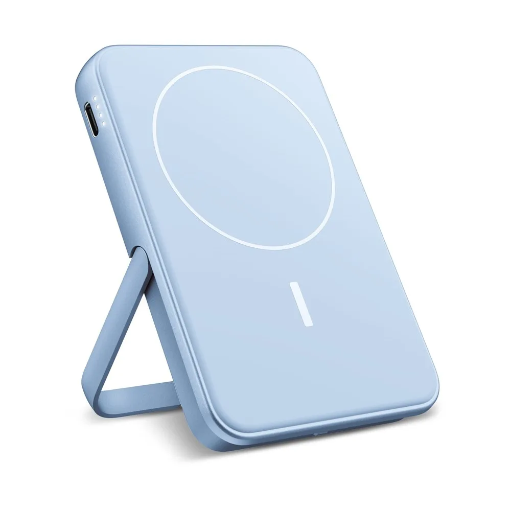 2PBM5000| Fresh n Rebel Geschikt voor MagSafe Draadloze Powerbank 5000mAh pastel blauw - Hidalgo 2PBM5000| Fresh 'n Rebel Geschikt voor MagSafe Draadloze Powerbank 5000mAh, pastel blauw