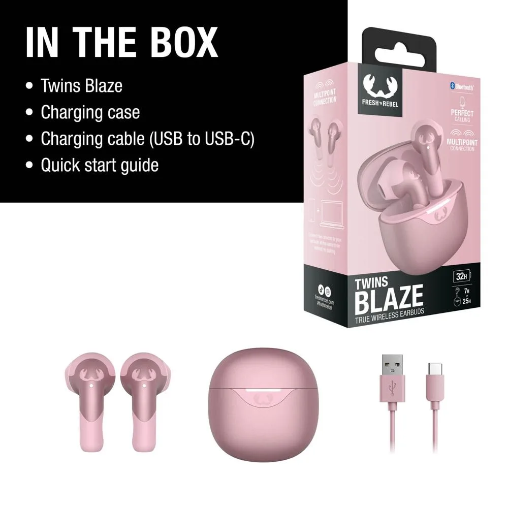 3TW2200 I Fresh n Rebel Twins Blaze - True Wireless oordopjes met ENC productfoto 7 - Hidalgo 3TW2200 I Fresh 'n Rebel Twins Blaze - True Wireless oordopjes met ENC — productfoto 7
