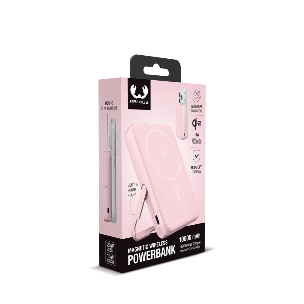 Fresh n Rebel Draadloze Powerbank 10000mAh Geschikt voor MagSafe productfoto 19 - Hidalgo-werbeartikel Fresh 'n Rebel Draadloze Powerbank 10000mAh Geschikt voor MagSafe — productfoto 19