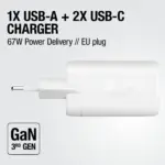 Fresh n Rebel 67W Laptop Snellader GaN USB-C USB-A productfoto 15 - Hidalgo-werbeartikel Fresh 'n Rebel 67W Laptop Snellader GaN USB-C & USB-A — productfoto 15