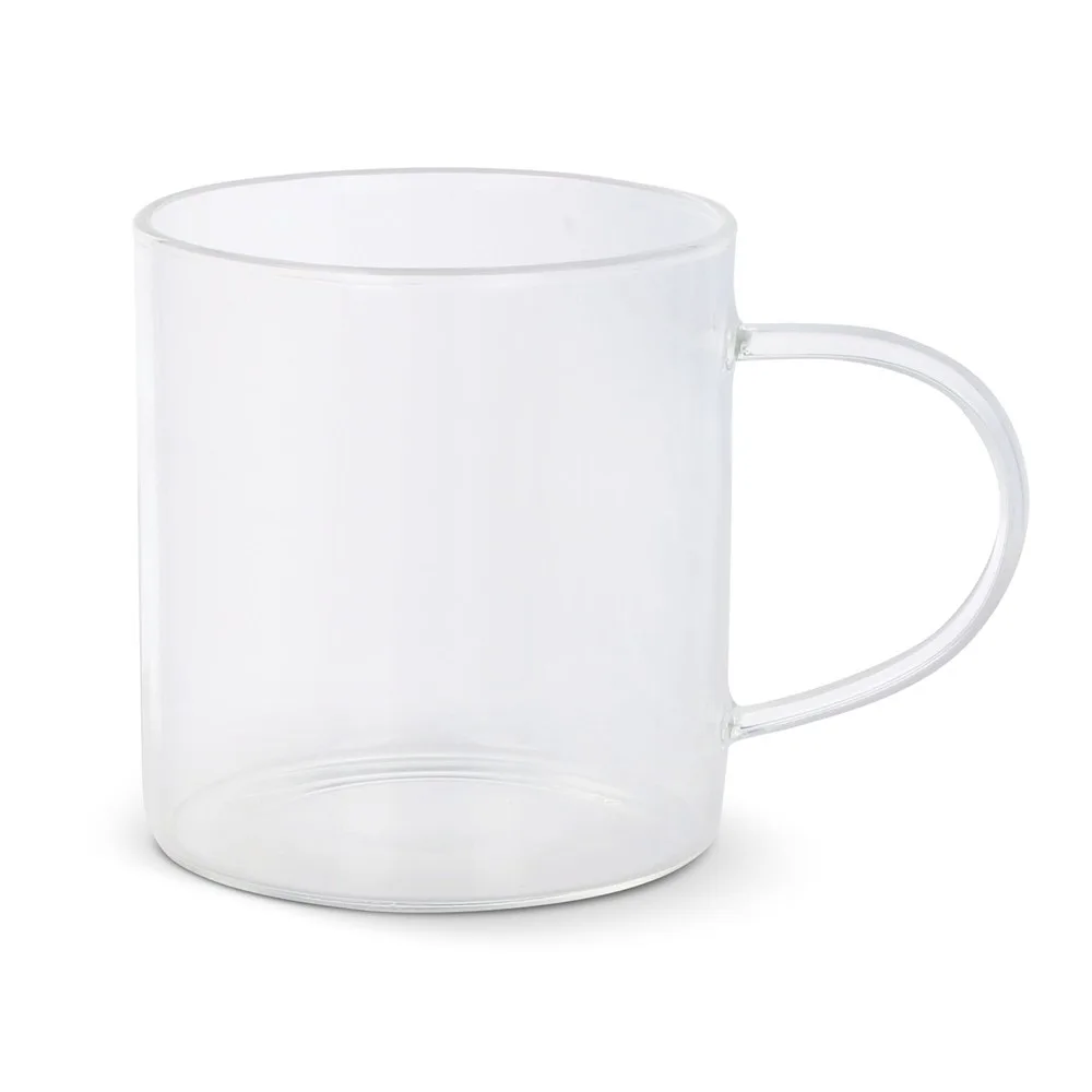 Koffieglas met handvat Vardez 300 ml transparant - Hidalgo-werbeartikel Koffieglas met handvat Vardez 300 ml, transparant