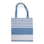 Sagaform Ella Hamam Katoenen Tas 41x38 cm blauw - Katoenendraagtassen Sagaform Ella Hamam Katoenen Tas 41x38 cm, blauw