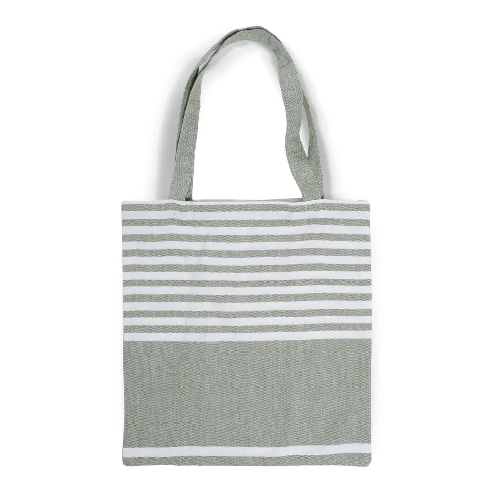 Sagaform Ella Hamam Katoenen Tas 41x38 cm groen - Katoenendraagtassen Sagaform Ella Hamam Katoenen Tas 41x38 cm, groen