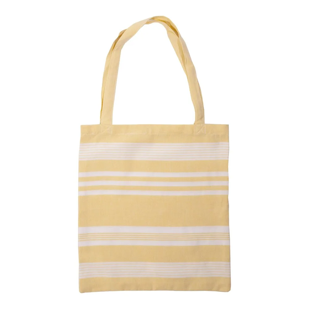 Sagaform Ella Hamam tas 41x38 cm geel - Katoenendraagtassen Sagaform Ella Hamam tas 41x38 cm, geel