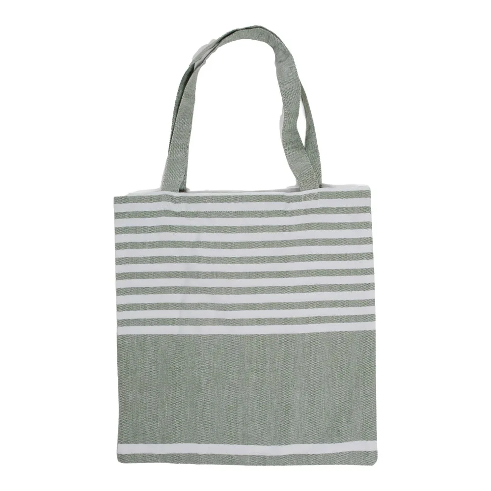 Sagaform Ella Hamam tas 41x38 cm groen - Katoenendraagtassen Sagaform Ella Hamam tas 41x38 cm, groen