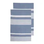 Sagaform Ella hamamdoek 2-pack 50x70cm blauw - Hidalgo Sagaform Ella hamamdoek 2-pack 50x70cm,, blauw