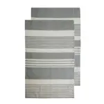 Sagaform Ella hamamdoek 2-pack 50x70cm grijs - Hidalgo Sagaform Ella hamamdoek 2-pack 50x70cm,, grijs