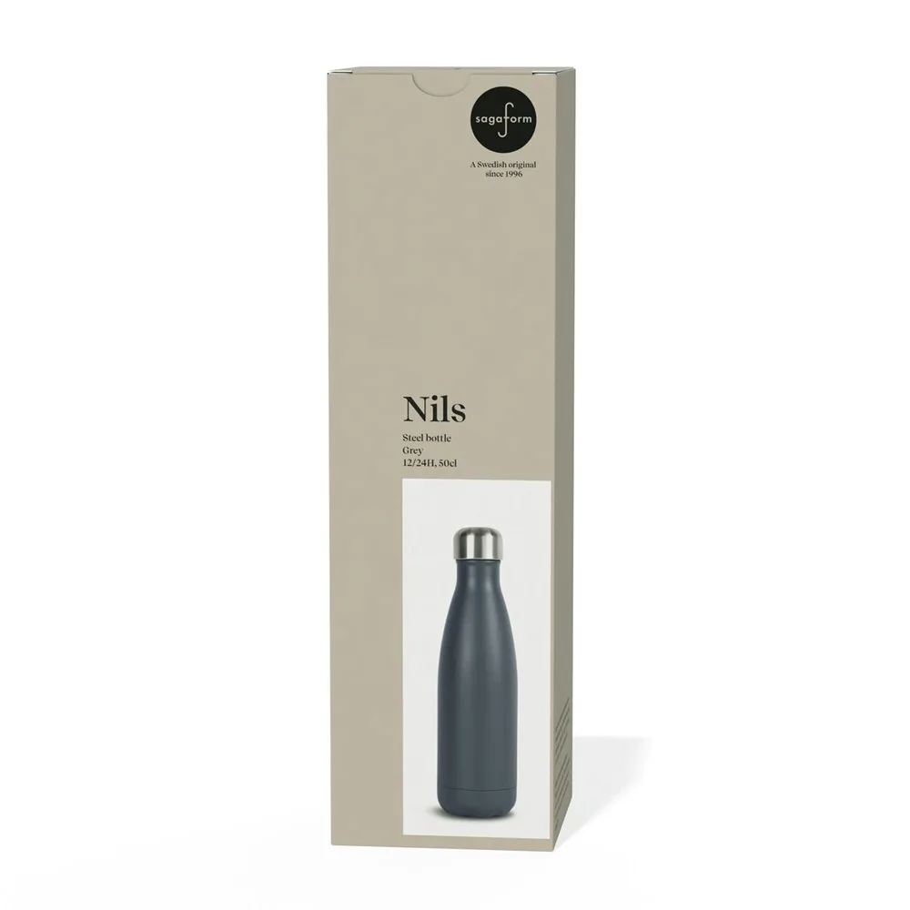 Sagaform Nils stalen fles 500ml productfoto 3 - Hidalgo-werbeartikel Sagaform Nils stalen fles 500ml — productfoto 3