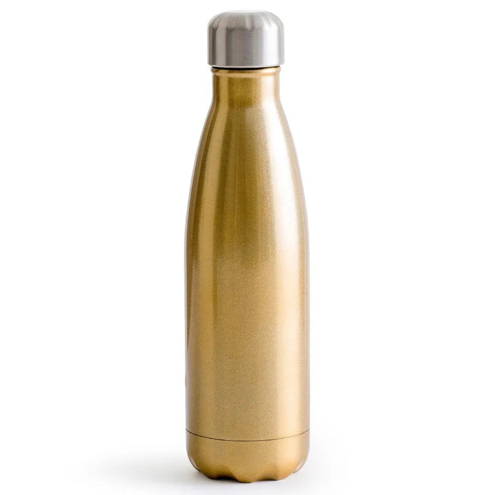 Sagaform Nils stalen fles 500ml goud - Hidalgo-werbeartikel Sagaform Nils stalen fles 500ml, goud