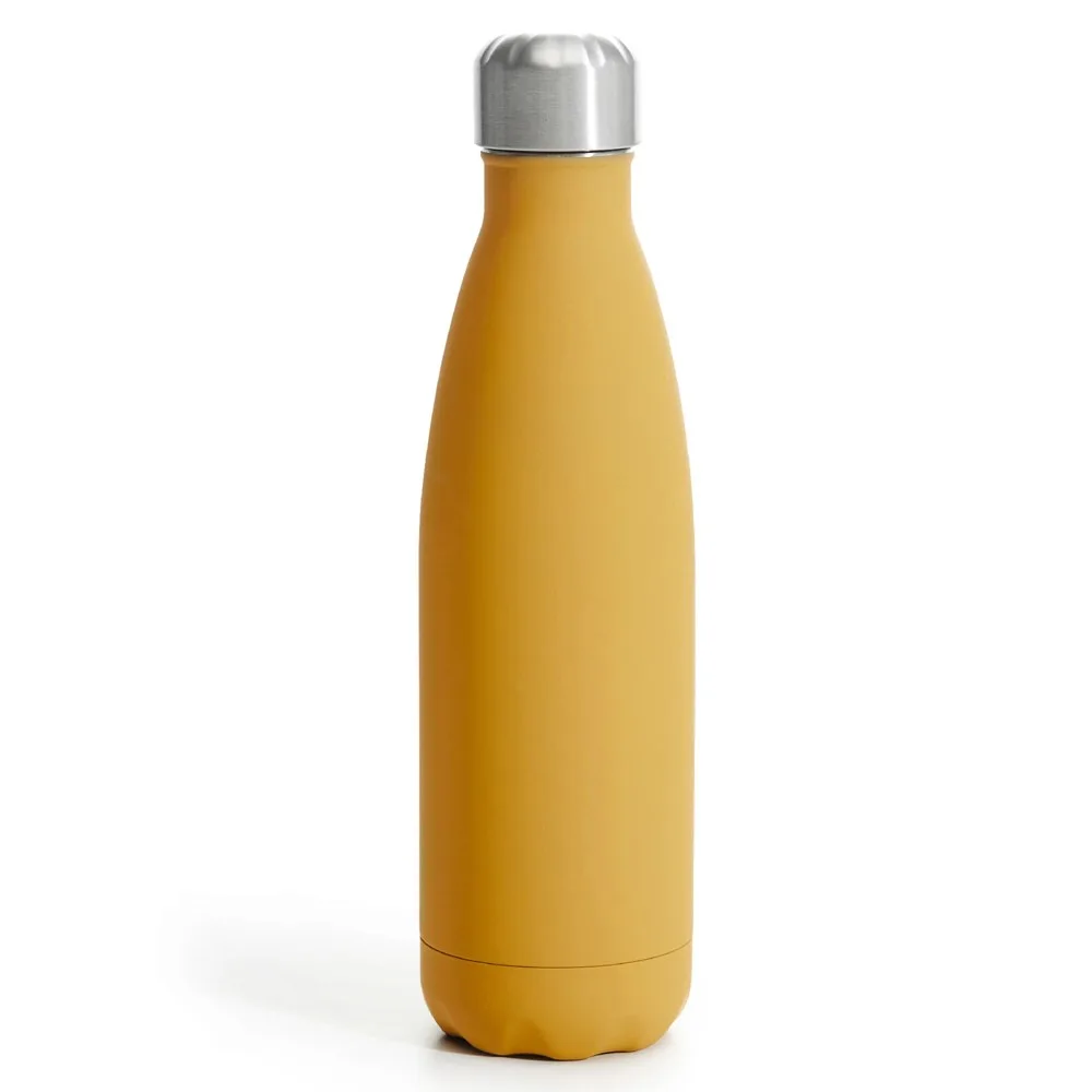 Sagaform Nils stalen fles Rubber 500ml productfoto 2 - Hidalgo-werbeartikel Sagaform Nils stalen fles Rubber 500ml — productfoto 2