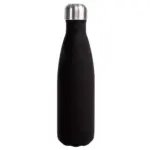 Sagaform Nils stalen fles Rubber 500ml zwart - Hidalgo-werbeartikel Sagaform Nils stalen fles Rubber 500ml, zwart