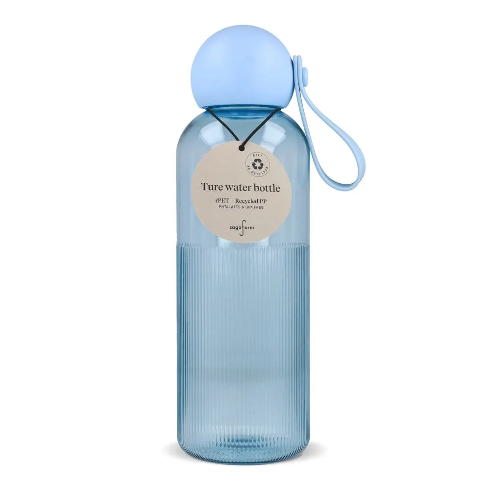 Sagaform Ture waterfles 600 ml transparant lichtblauw - Hidalgo-werbeartikel Sagaform Ture waterfles 600 ml, transparant / lichtblauw