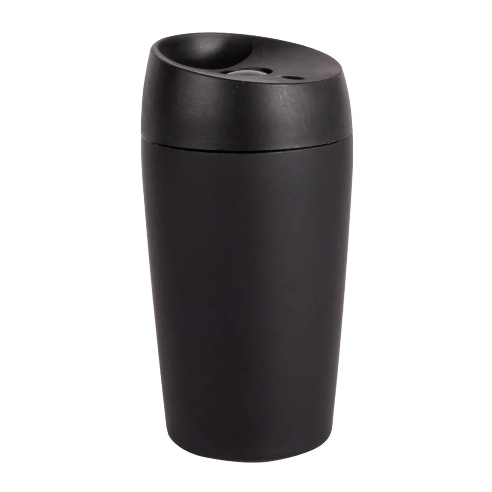 Sagaform Loke dubbelwandige mok met rubberen Coating 240ml zwart - Hidalgo-werbeartikel Sagaform Loke dubbelwandige mok met rubberen Coating 240ml, zwart