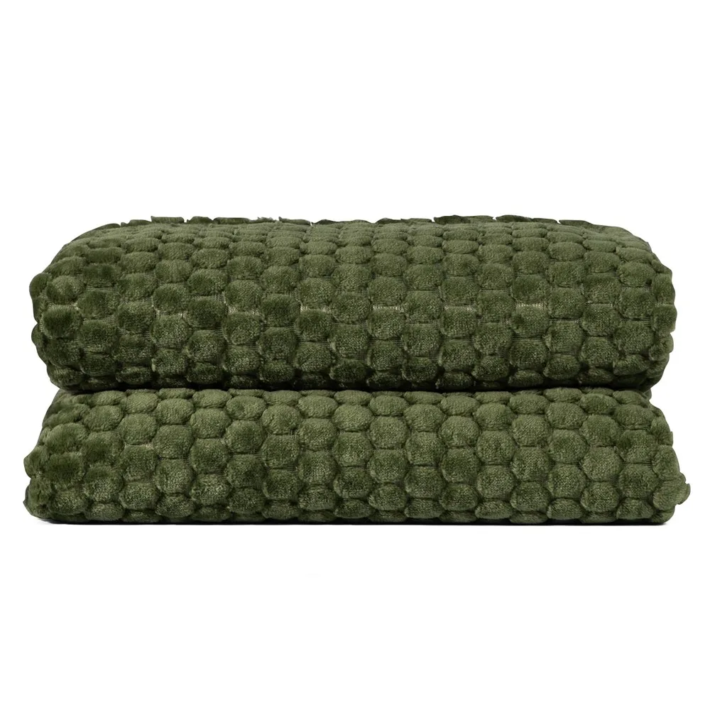 Sagaform Maja fleece kleed 130x170 cm groen - Hidalgo Sagaform Maja fleece kleed 130x170 cm, groen