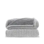 Sagaform Anni R-PET fleece deken, grijs — productfoto 7