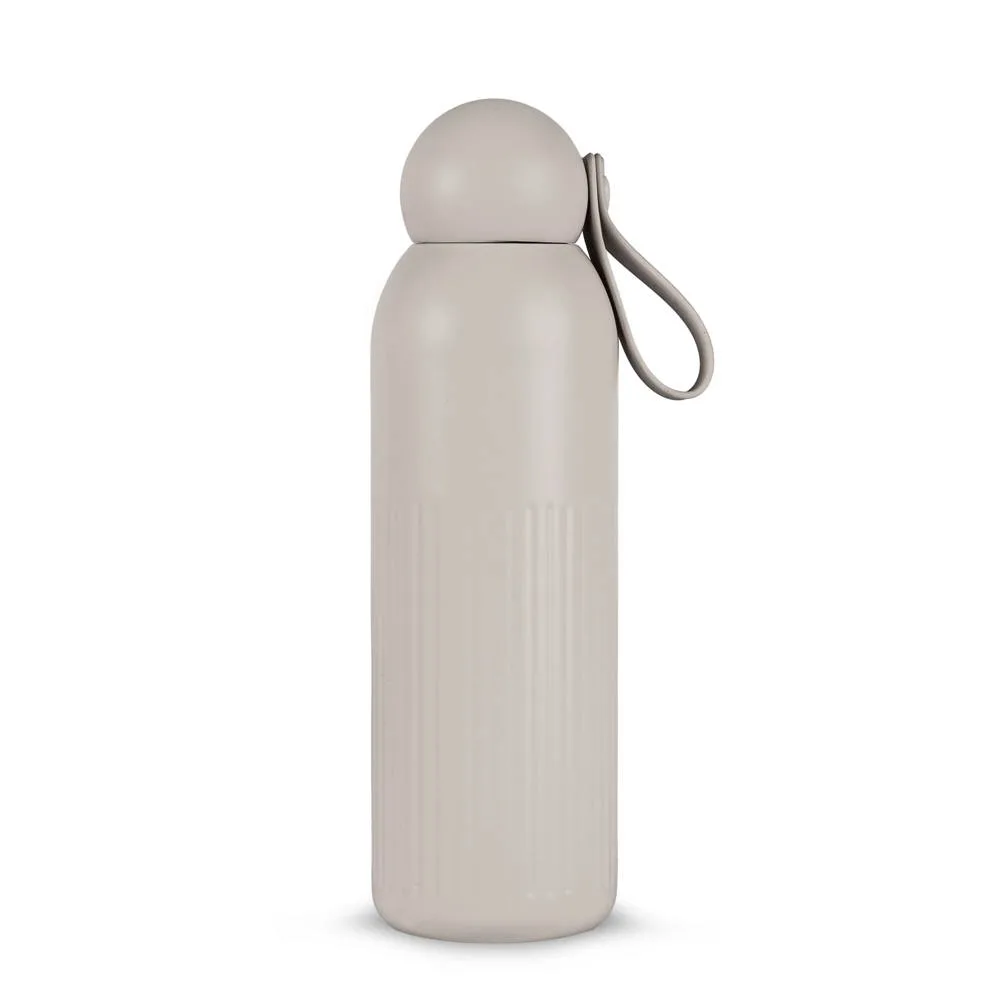 Sagaform Tekla stalen fles gerecycled 500 ml beige - Hidalgo-werbeartikel Sagaform Tekla stalen fles (gerecycled) 500 ml, beige