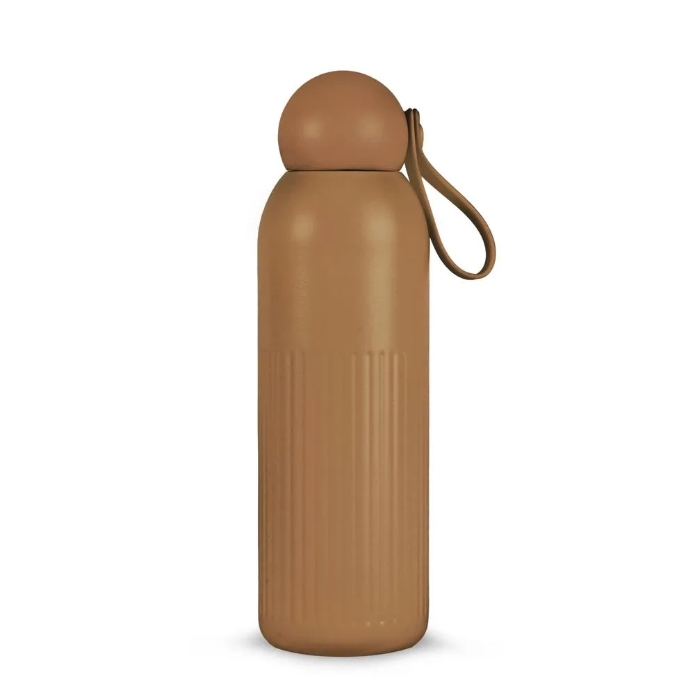 Sagaform Tekla stalen fles gerecycled 500 ml bruin - Hidalgo-werbeartikel Sagaform Tekla stalen fles (gerecycled) 500 ml, bruin