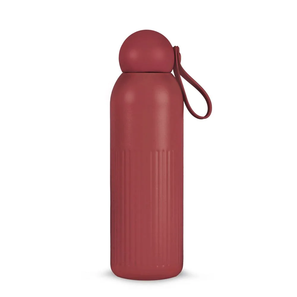 Sagaform Tekla stalen fles gerecycled 500 ml donker rood - Hidalgo-werbeartikel Sagaform Tekla stalen fles (gerecycled) 500 ml, donker rood