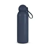 Sagaform Tekla stalen fles gerecycled 500 ml donkerblauw - Hidalgo-werbeartikel Sagaform Tekla stalen fles (gerecycled) 500 ml, donkerblauw