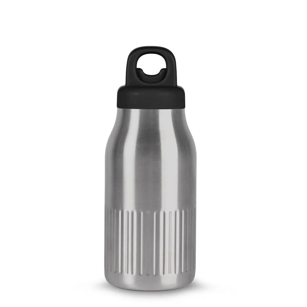 Sagaform Truls stalen fles met handige openklik dop gerecycled 500 ml zilver - Hidalgo-werbeartikel Sagaform Truls stalen fles met handige openklik dop (gerecycled) 500 ml, zilver