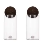 Sagaform Nature zout/peper potjes met kurkstoppers 2 st., transparant