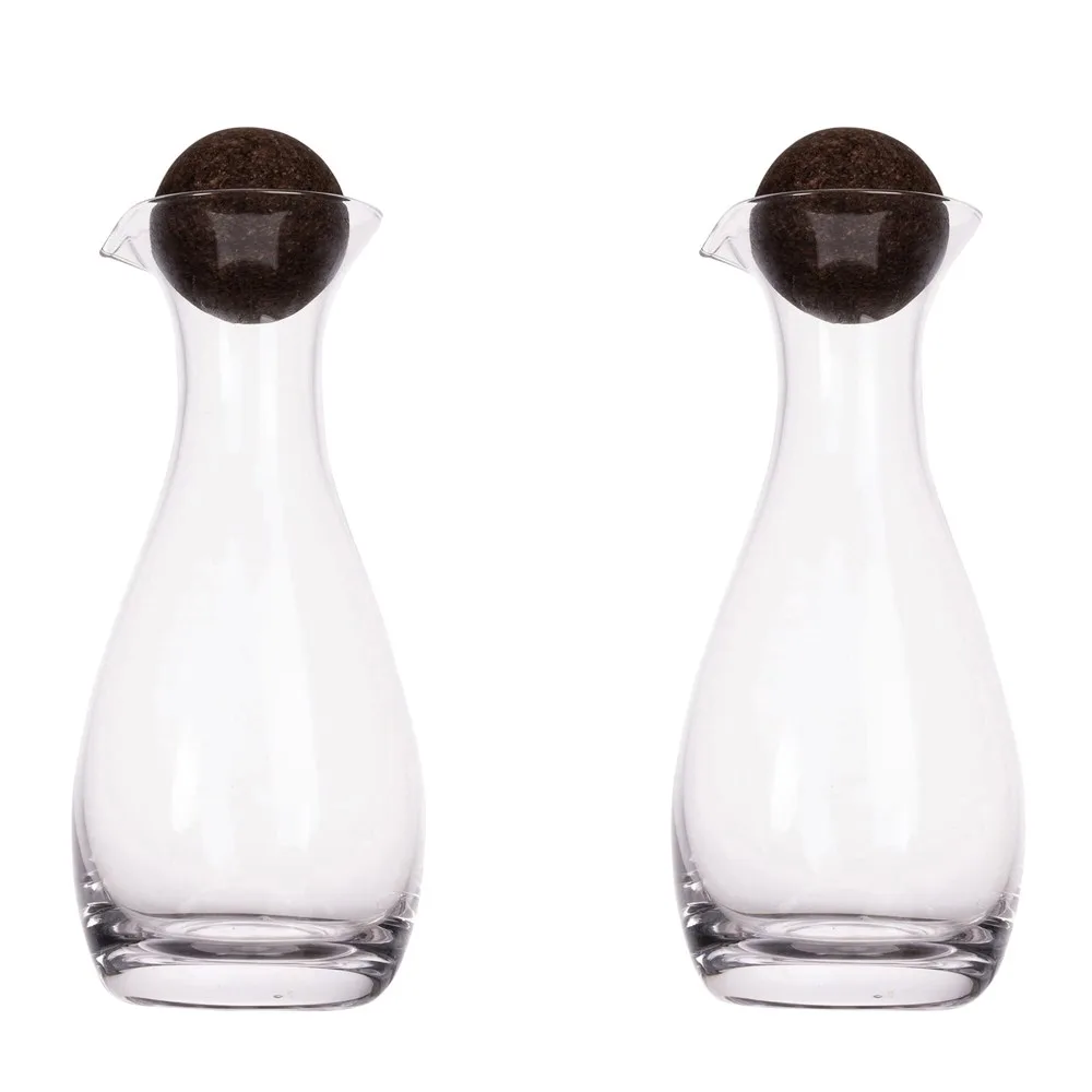 Sagaform Nature karaf olie/azijn met kurkstoppers 2 st. 300ml