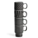 Sagaform Coffee & More Espresso kopjes 4st. 100ml, donker grijs