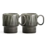 Sagaform Coffee & More koffiemok 2 st. 250ml, donker grijs