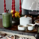 Sagaform Ellen set van 2 kommetjes met bamboe lepeltjes en tray — productfoto 2