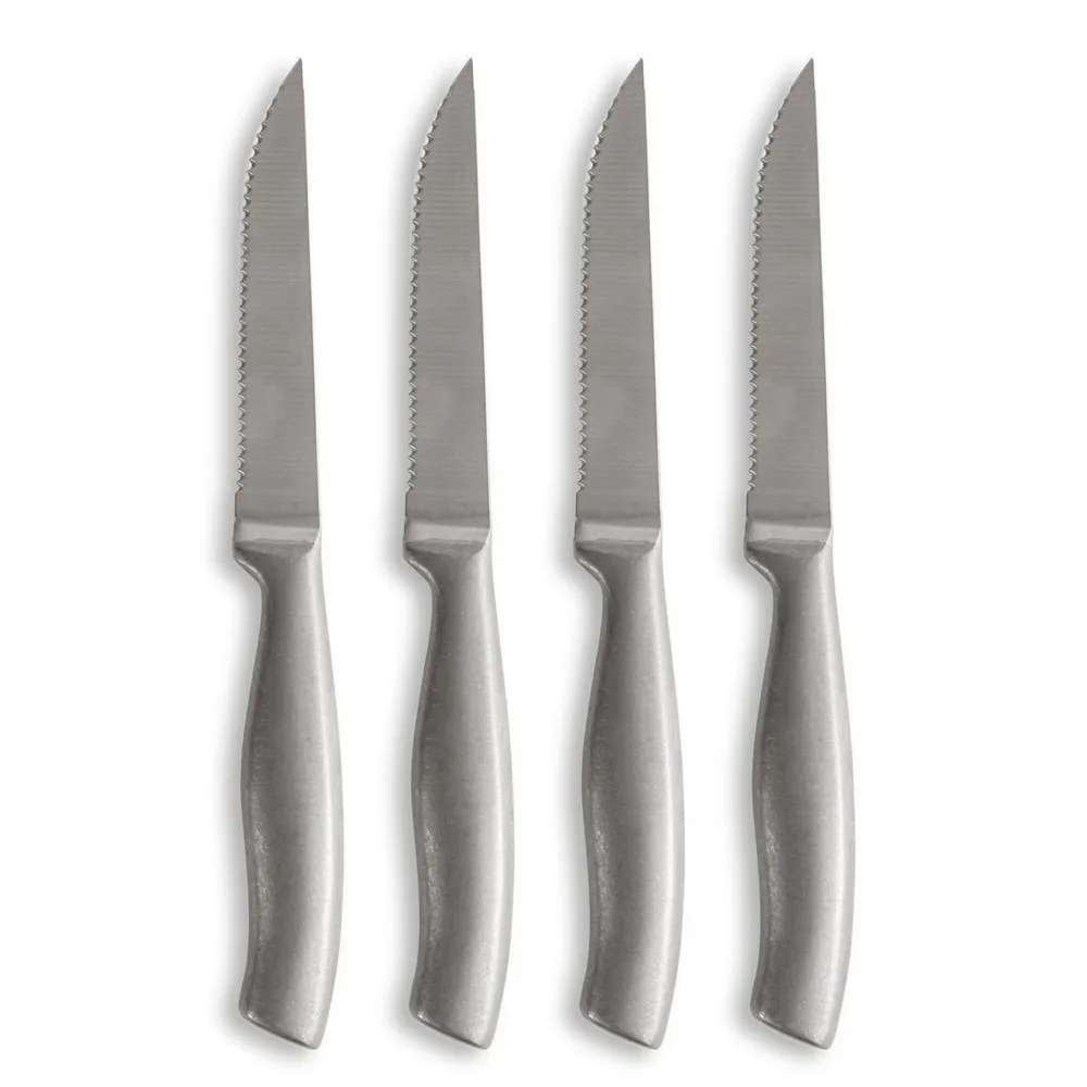 Sagaform Fredde BBQ messen set van 4 zilver - Hidalgo Sagaform Fredde BBQ messen set van 4, zilver