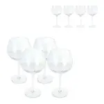 Byon Opacity set van 4 wijnglazen met stijlvol glaspatroon 470ml