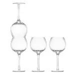 Byon Opacity set van 4 wijnglazen met stijlvol glaspatroon 470ml — productfoto 2