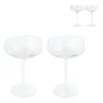 Byon Opacity set van 2 champagneglazen met stijlvol glas patroon 300ml - Hidalgo Byon Opacity set van 2 champagneglazen met stijlvol glas patroon 300ml