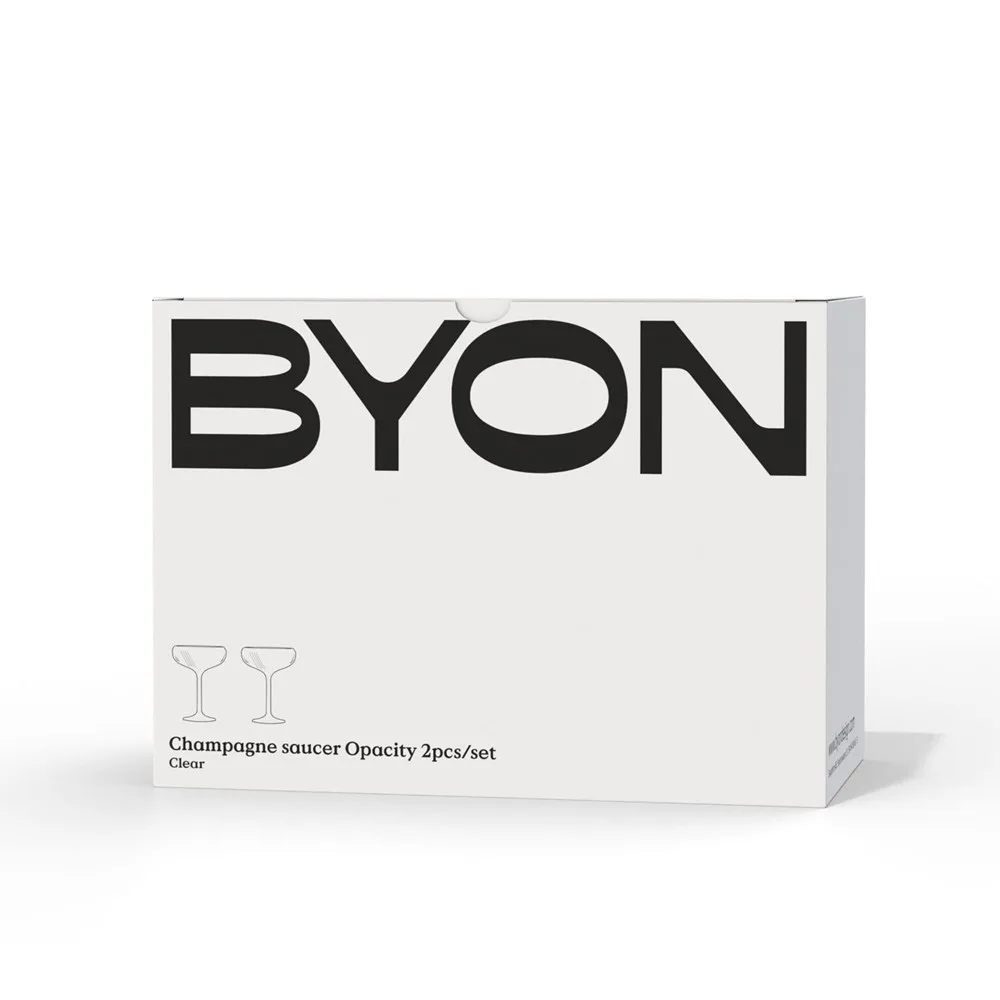 Byon Opacity set van 2 champagneglazen met stijlvol glas patroon 300ml productfoto 2 - Hidalgo Byon Opacity set van 2 champagneglazen met stijlvol glas patroon 300ml — productfoto 2