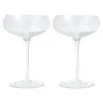 Byon Opacity set van 2 champagneglazen met stijlvol glas patroon 300ml transparant - Hidalgo Byon Opacity set van 2 champagneglazen met stijlvol glas patroon 300ml, transparant