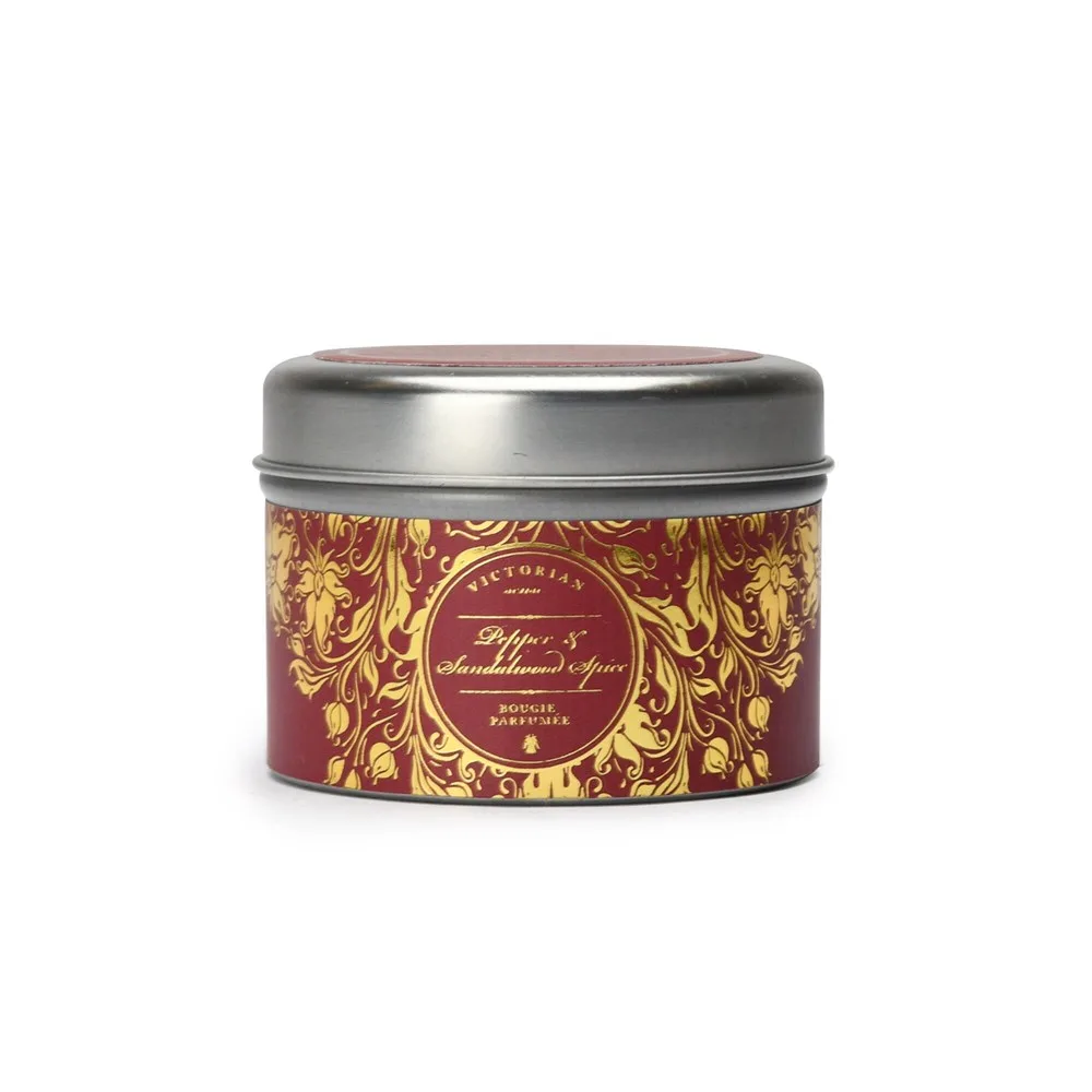 Victorian Tinbox Pepper & Sandalwood Spice geurkaars