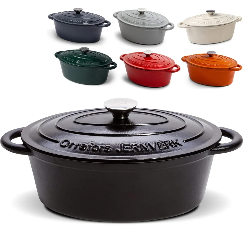 Orrefors Jernverk Ovale geëmailleerde braadpan 3.5L